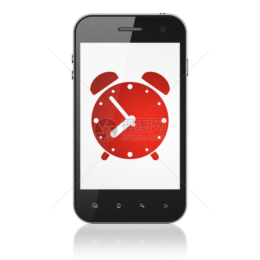 时间概念 智能手机提醒时钟药片手表倒数警报电话黑色小时展示历史细胞图片