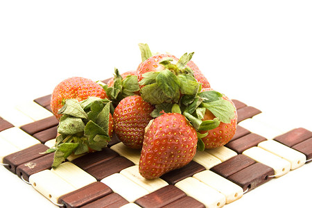 新鲜红草莓水果红色饮食食物背景图片