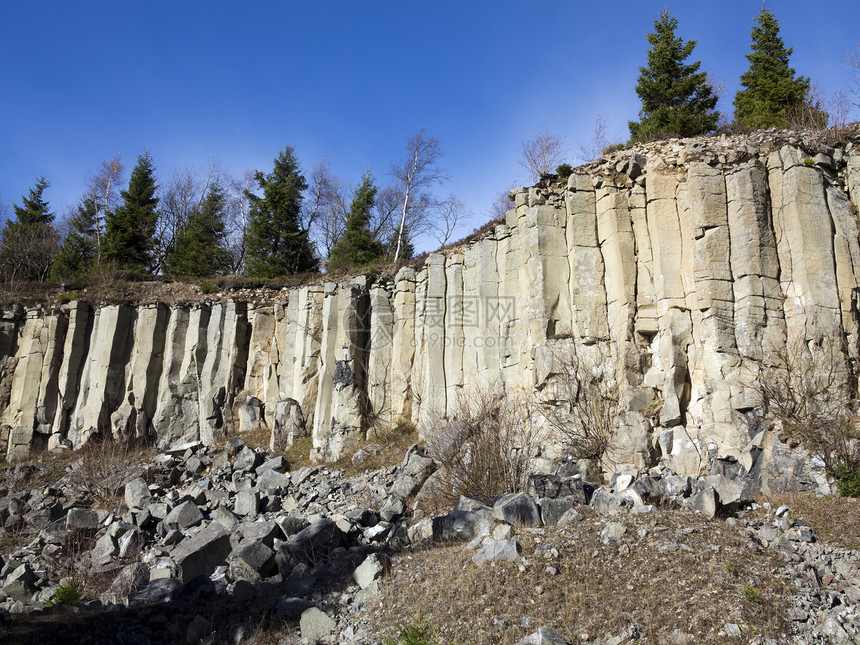 在奥雷山的古老巴萨尔采石场自然保护区陷阱区域构造矿物骨折旅游石头地方地质图片