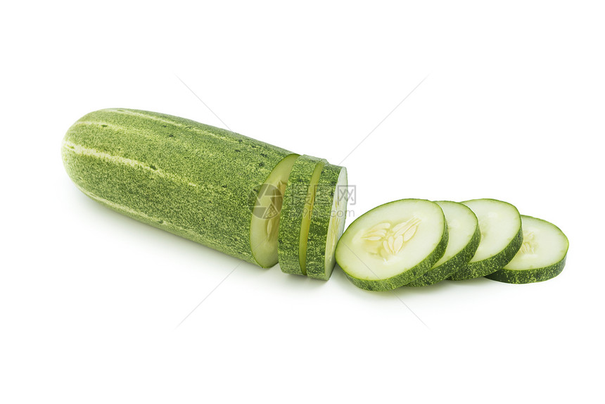 白色的黄瓜沙拉水果蔬菜农业绿色食物美食养分营养圆柱形图片