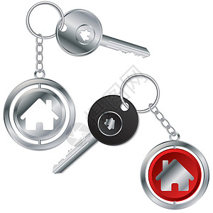 钥匙链带有持家用键主的密钥设计图片