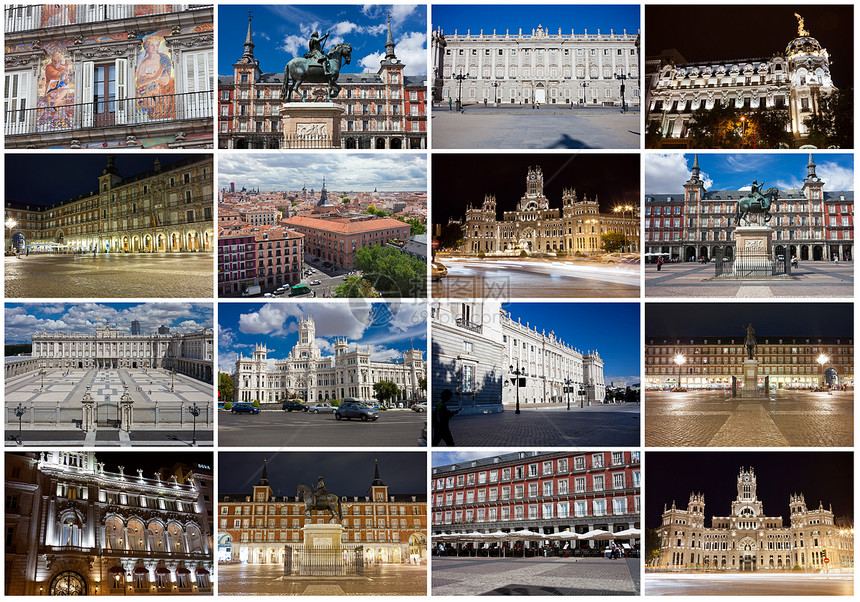 马德里旅游市长建筑学首都雕像通讯雕塑正方形旅行邮政图片