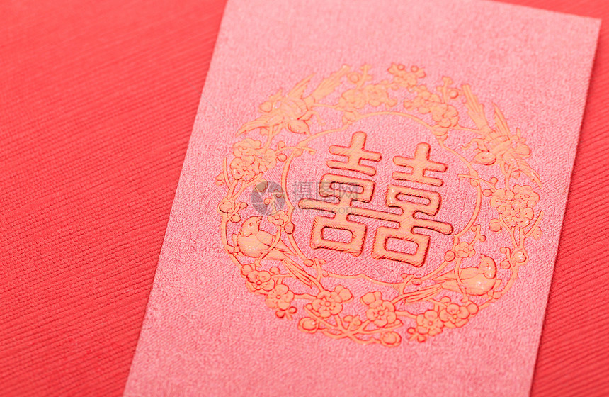 中文风格的婚礼邀请卡图片