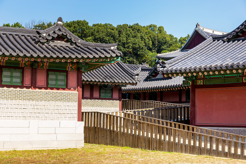 韩国传统建筑朝鲜传统建筑木头建筑学艺术旅游旅行国王信仰装饰品文化天空图片