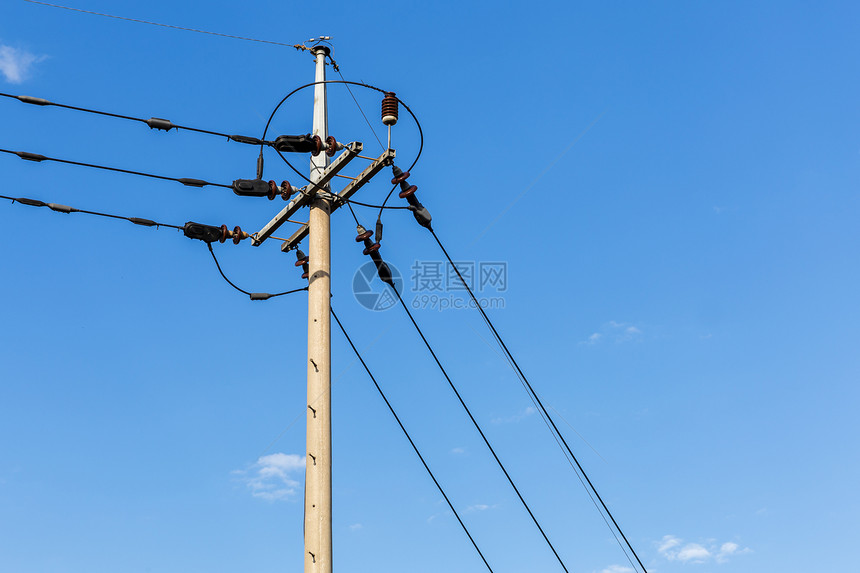 电力线路绳索天空电源线传播力量绝缘子电线电气电缆平行线图片