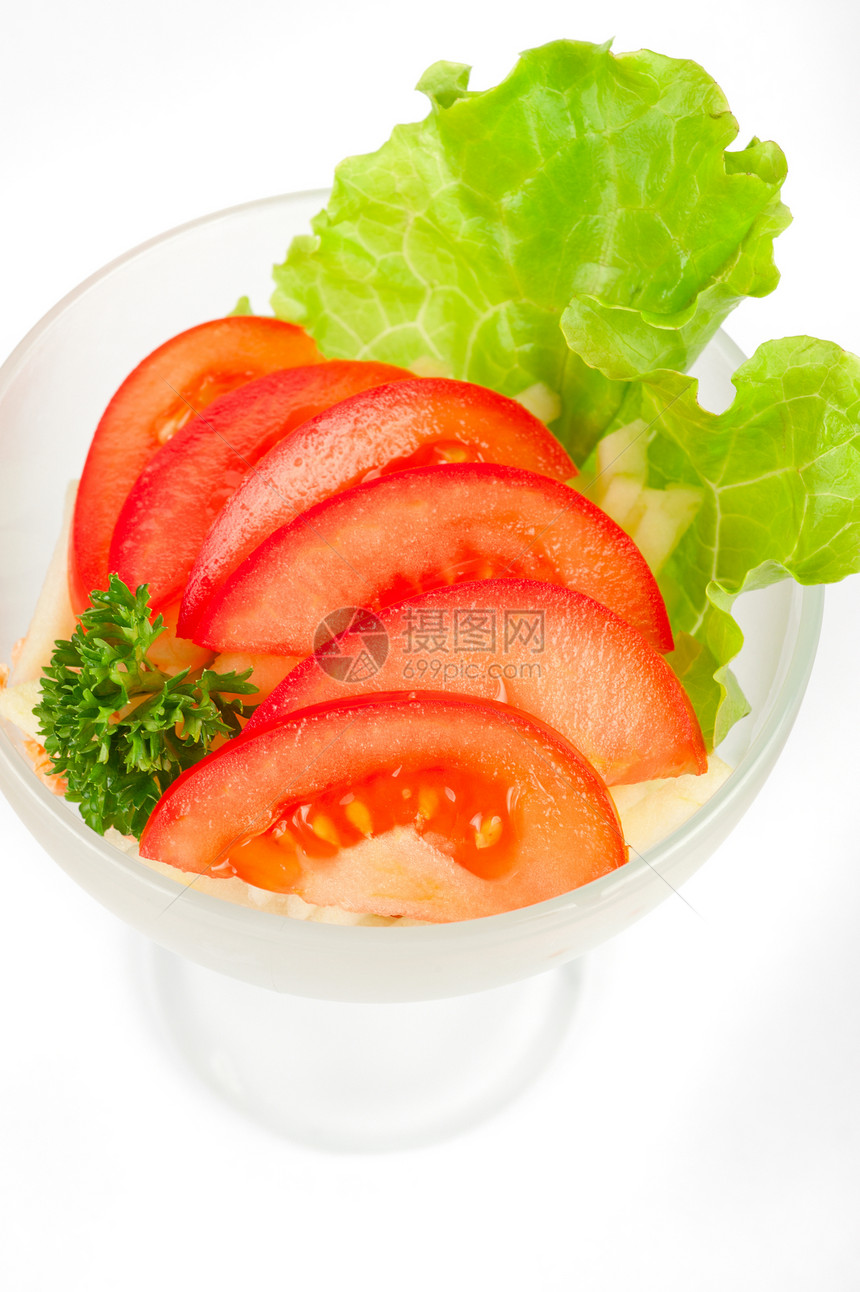 新鲜沙拉叶子洋葱盘子草本植物饮食餐巾蔬菜美食小吃烹饪图片