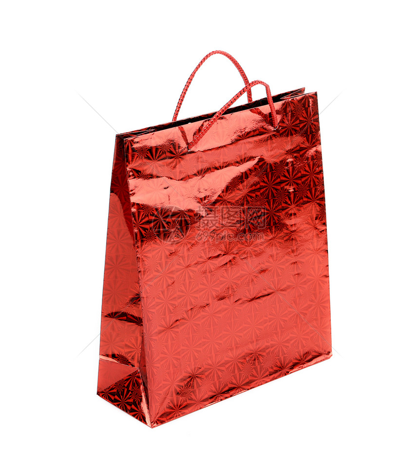 红色礼品纸袋零售购物展示粉色礼物剪裁盒子销售小路包装图片