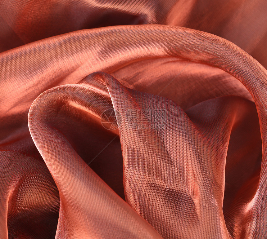 红色纹理贴近了柔软度版税涟漪纺织品曲线投标窗帘折痕海浪奢华图片