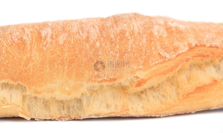 长面包的碎裂食物早餐糖类棕色美食包子水平谷物白色面粉图片