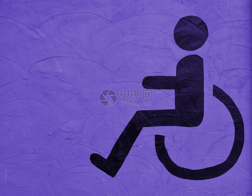 紫壁背景下被禁用的符号符号图片