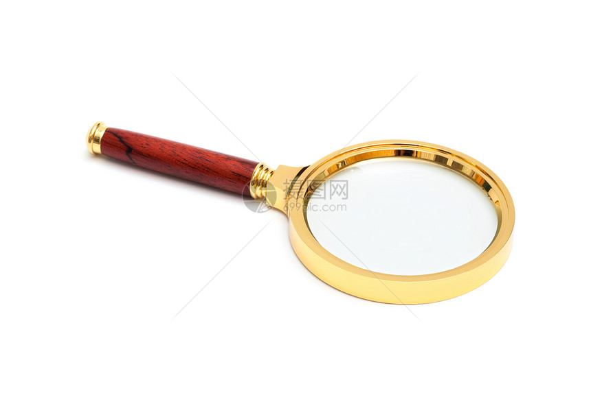 放大镜好奇心水平金子宏观木头侦探工具光学乐器玻璃图片