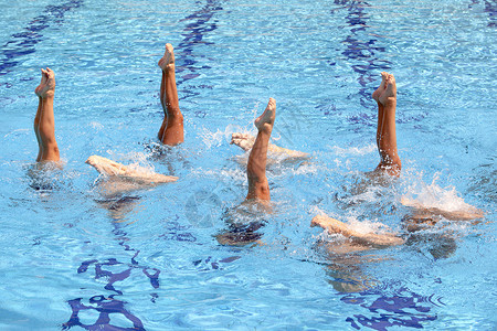 潜水的人人的腿团队合作高清图片