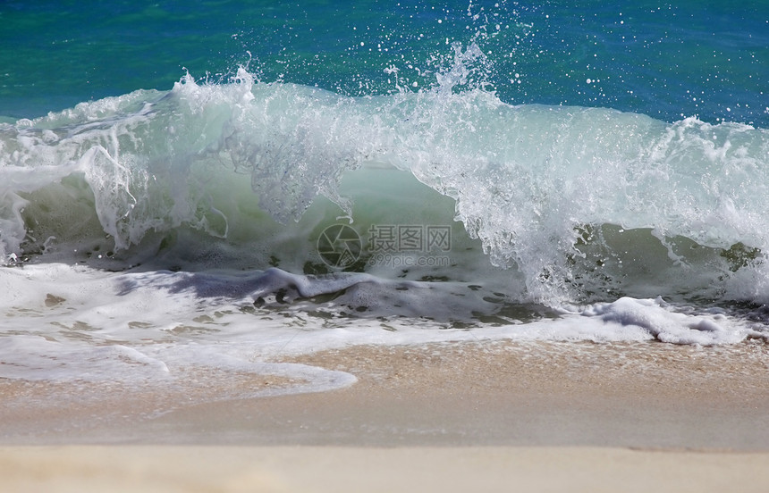 大西洋海洋海滩蓝色蓝绿色热带海岸冲浪波浪海浪海啸图片