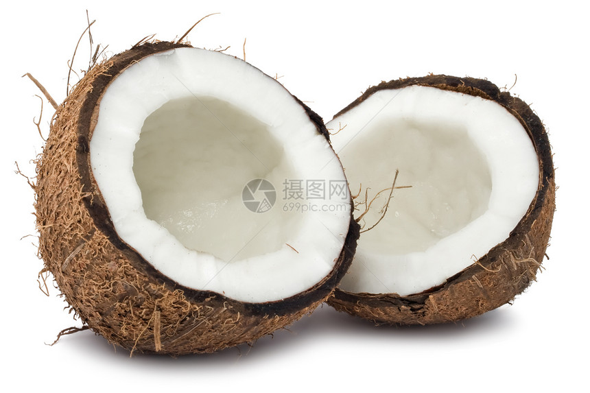椰子可可热带蔬菜棕色工作室牛奶坚果水果食物白色图片