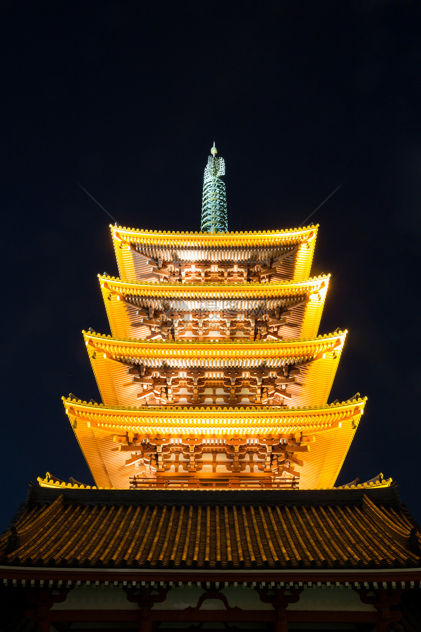 东京圣宗二寺宗教旅行红色寺庙城市景观宝塔神社建筑佛教徒图片