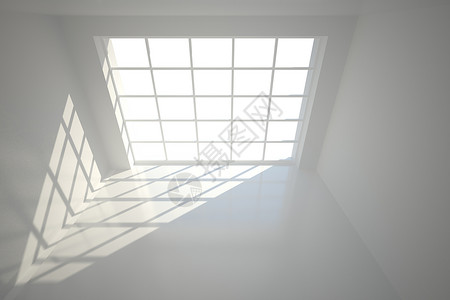 带有窗口的 3D 房间网格阴影窗户灰色框架绘图计算机白色数字背景图片