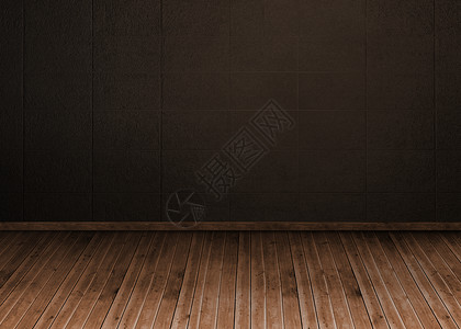 带有地板的暗室灰色木地板计算机绘图背景图片