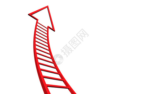 红梯形箭头图形计算机红色梯子绘图生长背景图片