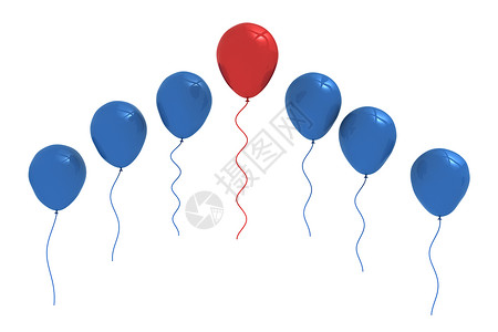蓝气球和红气球绘图计算机红色蓝色背景图片