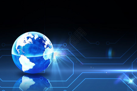 世界范围内数字地球背景未来派国际世界绘图计算电路板技术蓝色硬件范围背景