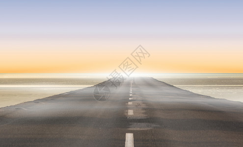 通往地平线的道路绘图沙漠计算机背景图片