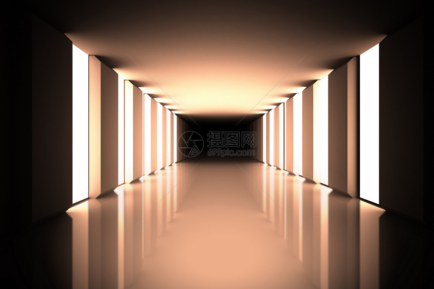 拉起黑色的现代走廊大厅绘图计算机数字未来派门厅图片