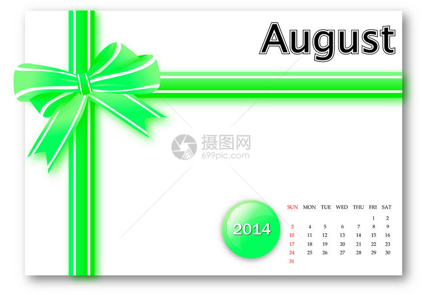 2013年8月日历插图日记空白日程笔记笔记本记事本红色命令组织图片