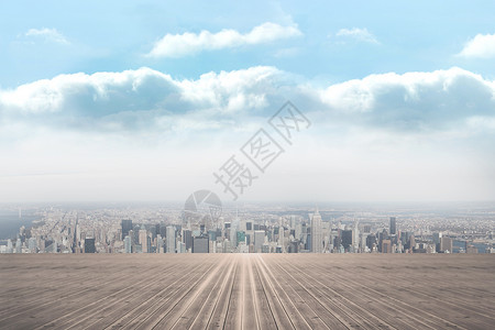 浮游的秃鹰俯视的城市天空阳光计算机多云晴天绘图背景图片