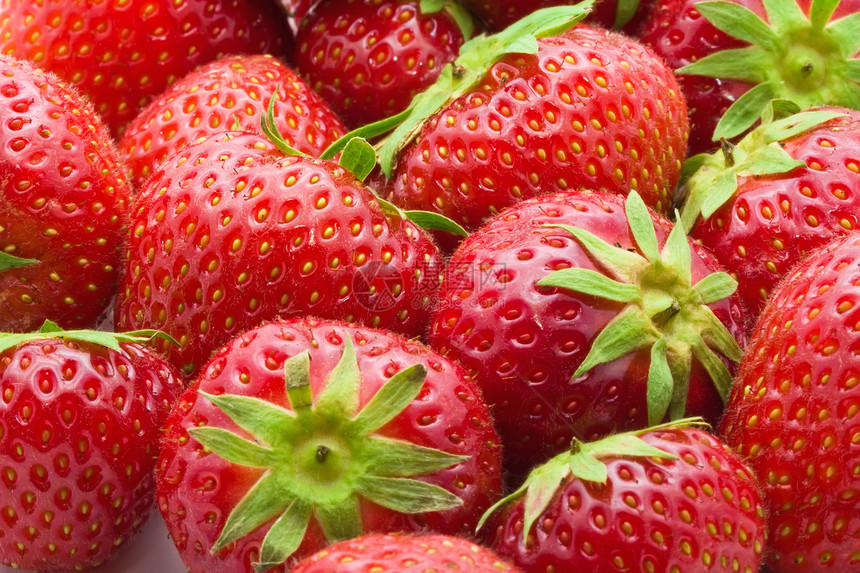 草莓小吃饮食茶点食物绿色水果甜点浆果图片