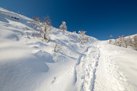 野外滑雪滑雪道偏光片高清图片