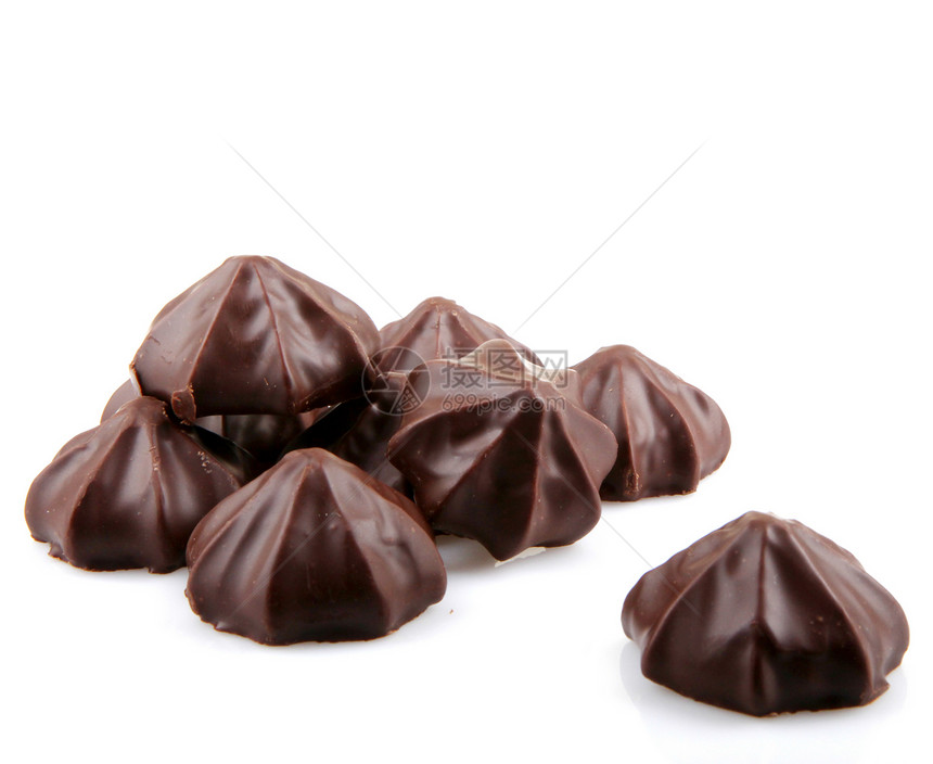 精细巧克力白色甜点棕色美食牛奶黑色食物可可收藏糖果图片