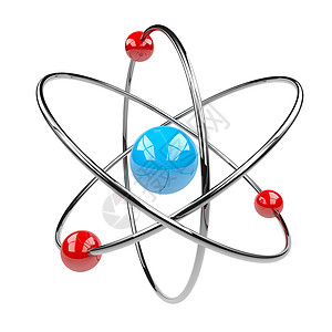 核原子原子科学纳米力量插图研究蓝色技术质子合金电子背景