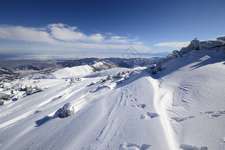 野外滑雪具有超光谱视图的雪坡冰川雪堆全景高原季节地区荒野勘探山脉山峰背景