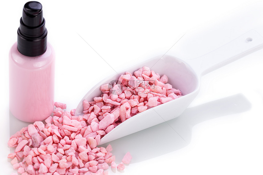喷洒器和隔离芳香盐中的粉红体润滑液凝胶温泉卫生洗澡宏观肥皂按摩洗剂芳香瓶子图片