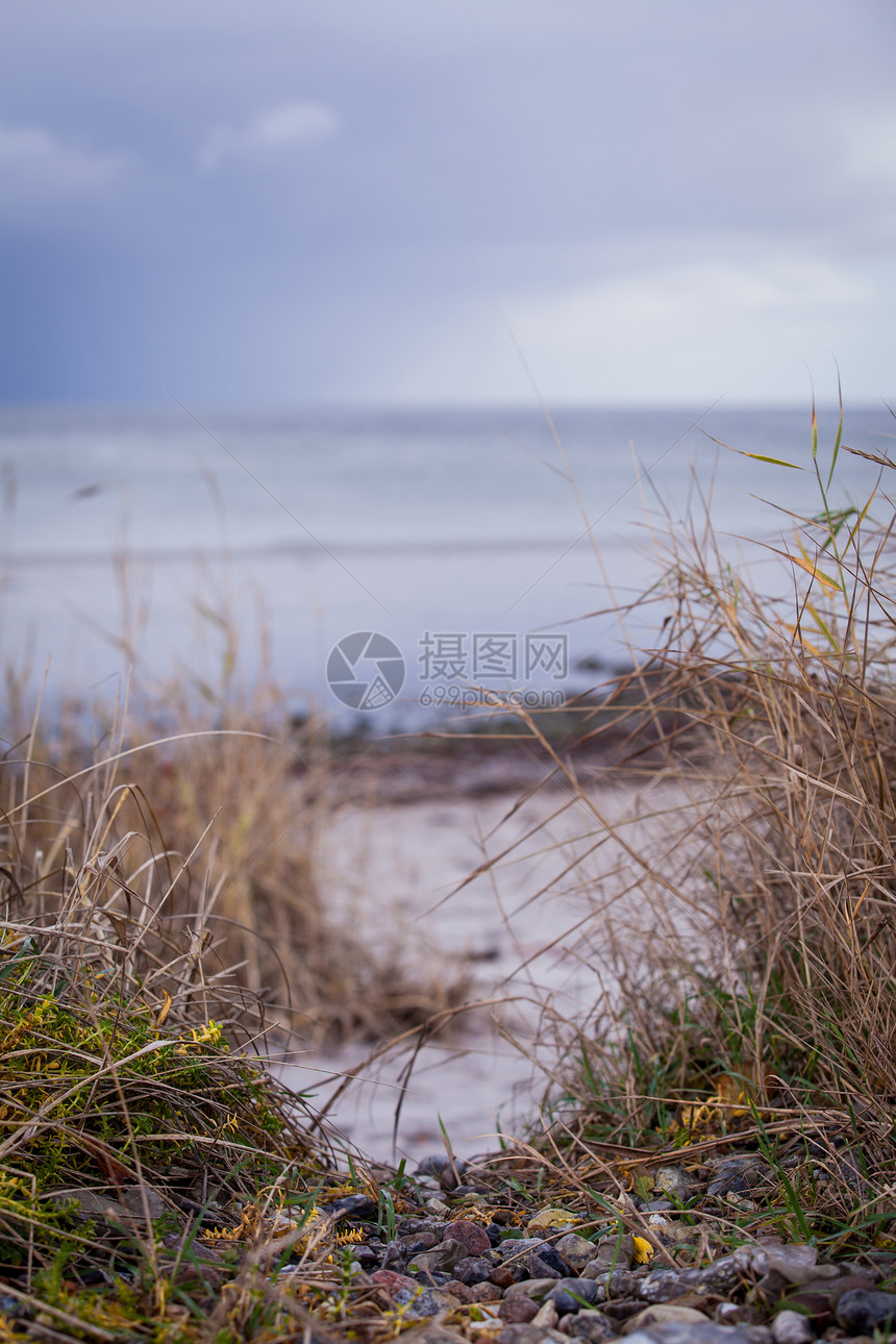 冬季秋天的黄海风景美丽的沙丘旅游海景支撑全景海滩海岸蓝色假期天空国家图片