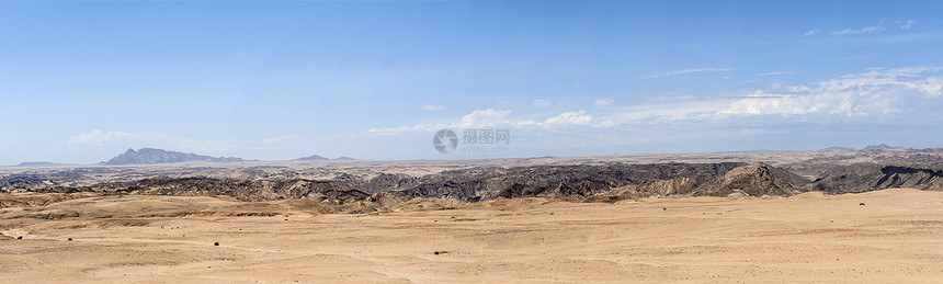 纳米布沙漠的景观旅行环境沙漠天线地平线全景风景晴天岩石蓝色图片