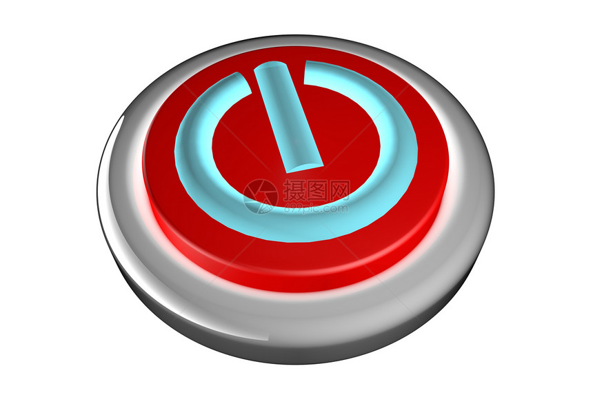 特写按钮互联网控制插图技术纽扣白色电脑红色金属圆形图片