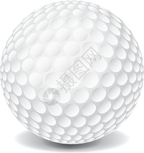 高尔夫球球宏观白色插图投影背景图片