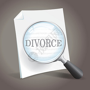 离婚婚礼夫妻协议咨询监护疗法放大镜插图婚姻背景图片