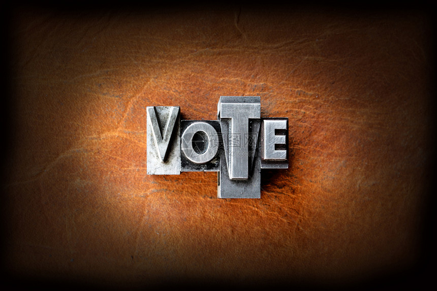 投票黑色选民打字稿候选人皮革政治古董凸版字母活动图片
