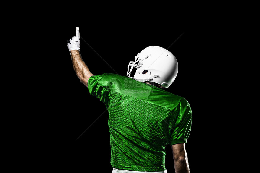 足球运动员绿色文化男性肌肉运动垫肩影棚团队黑色白色图片