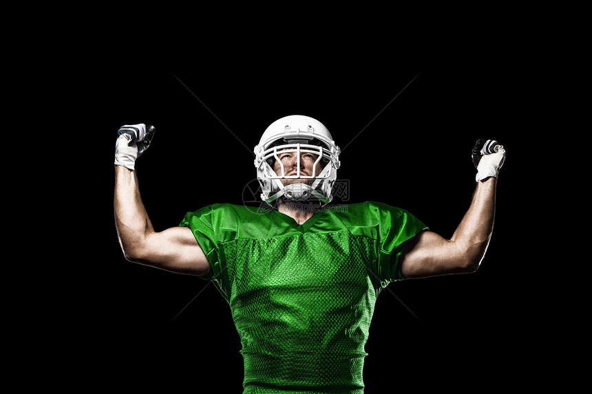 足球运动员黑色力量肌肉体育场男性运动垫肩头盔职业团队图片