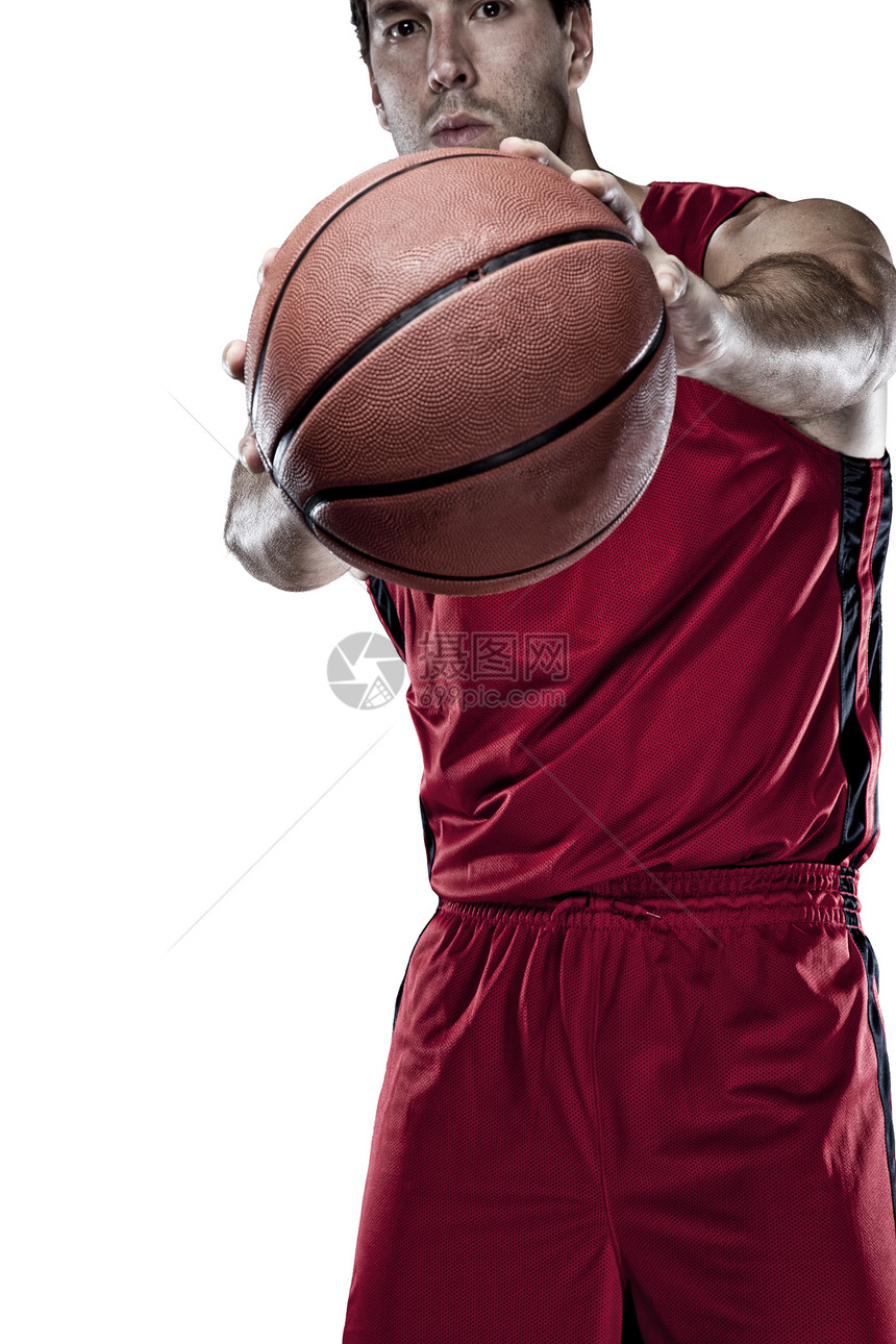 篮球运动员跳绳黑色制服团队练习奉献竞技精神职业红色图片