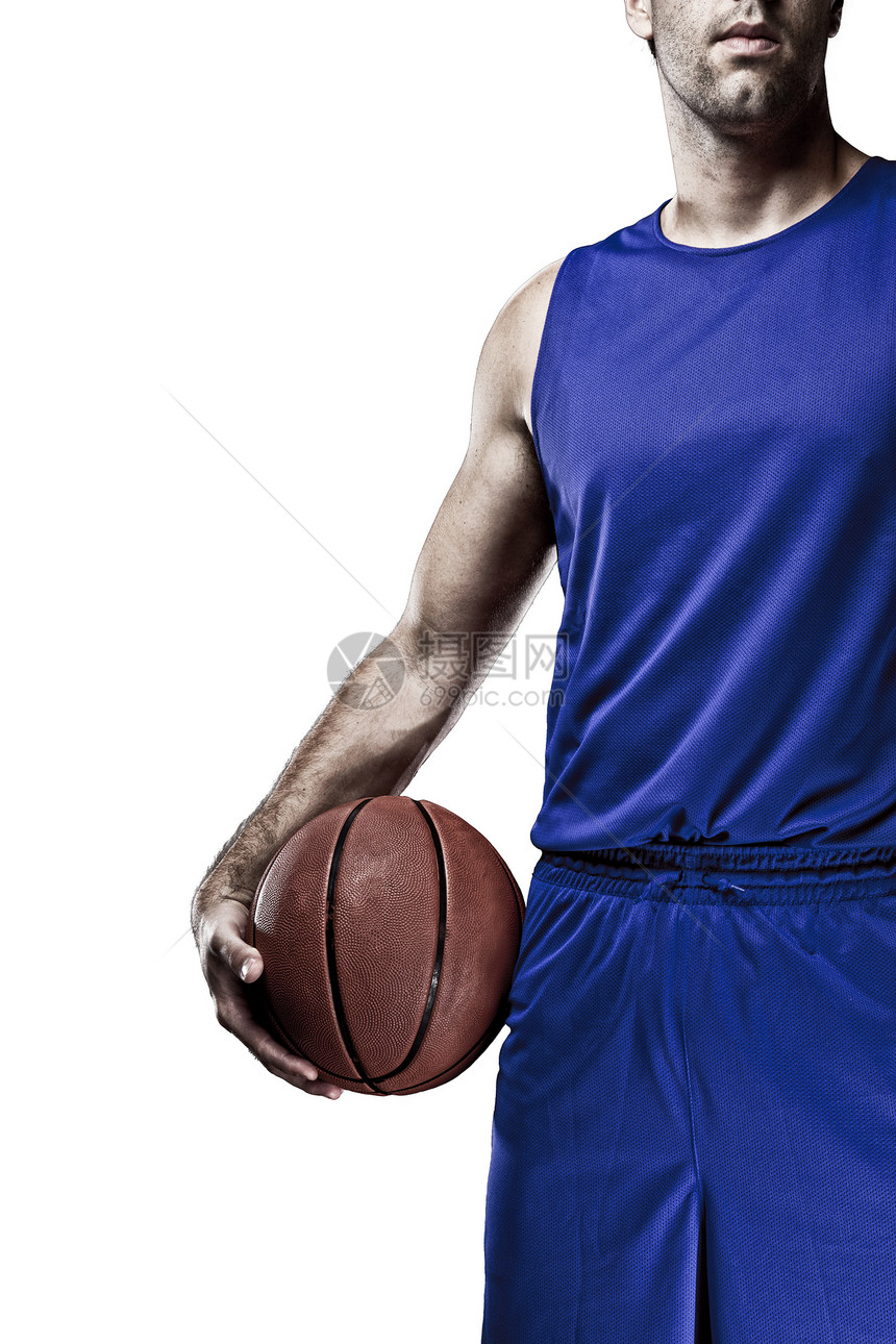 篮球运动员蓝色团队职业竞技制服健身练习运动奉献跳绳图片