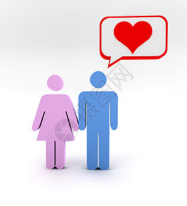 爱情宣言欲望会议蓝色家庭夫妻网络热情红色演讲插图背景图片
