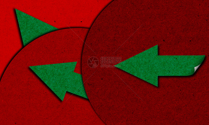 红纸圆形箭头图片
