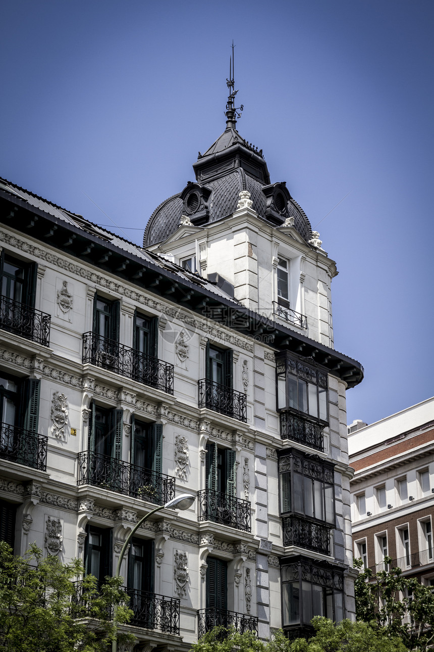 马德里市的图象 其特有建筑结构历史性街道旅游建筑学国家地标房子艺术城市旅行图片