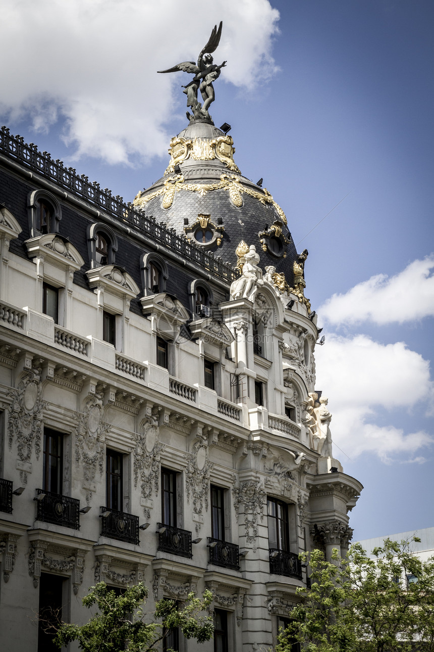 大都会大楼 马德里市的图象 其特征i建筑游客景观旅游国家奶奶城市首都正方形历史图片