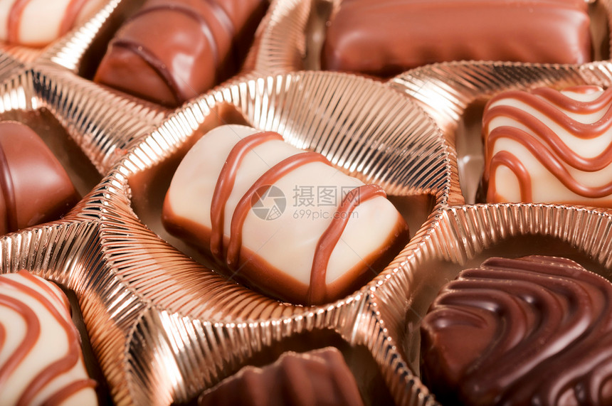 巧克力宏观粉末甜点甜食可可食品食物复数香草团体图片