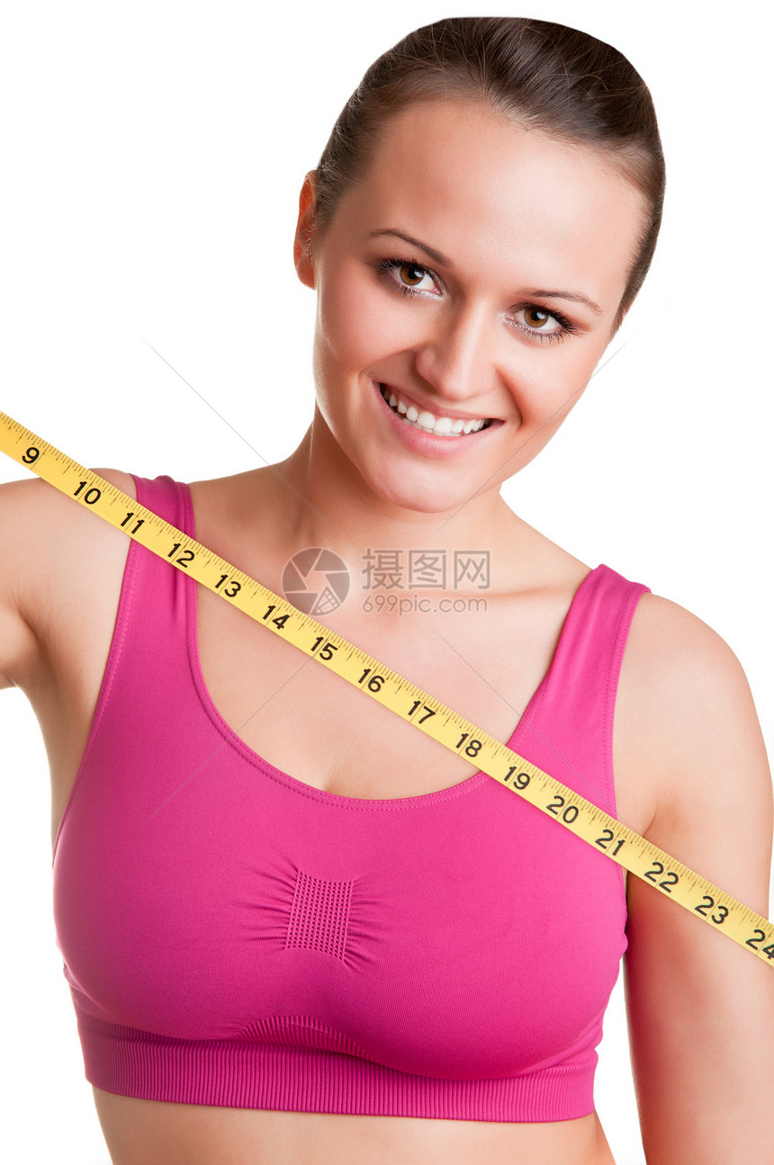 饮食时间女士减肥腹肌腰围训练肥胖磁带曲线女性测量图片